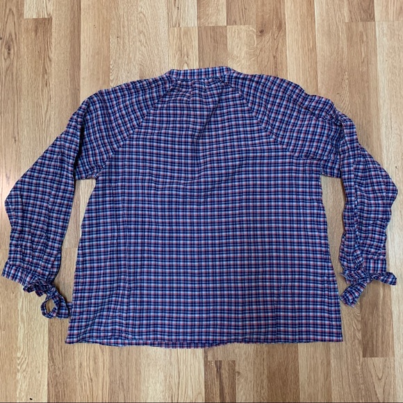 Madewell Tie-Sleeve Popover Top in Whitby Plaid - Picture 8 of 11